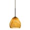 Besa Lighting Bolla Cord Pendant, Honey, Bronze Finish, 1x40W Candelabra 1BT-4122HN-BR - alternate 1